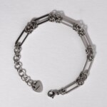 Bone handmade chainmail bracelet in stainless steel by silentchxos