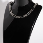Bone Chain chainmail choker necklace in stainless steel by silentchxos