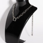 Piercing Chain septum piercing necklace worn view by silentchxos