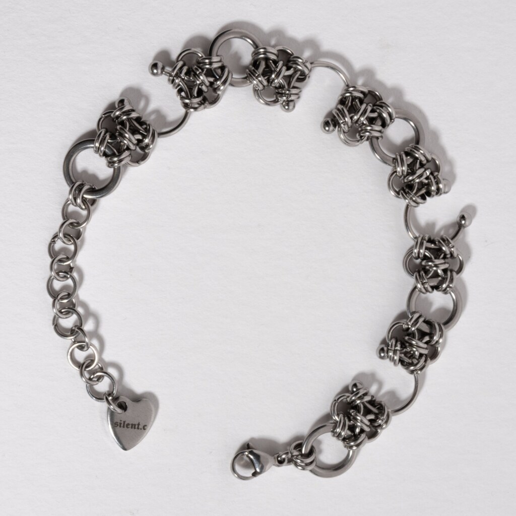 Piercing septum piercing chainmail bracelet in stainless steel by silentchxos
