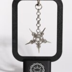 Quint Star chainmail star keychain charm close-up detail by silentchxos