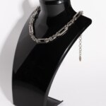 Recta Chain steel bar chainmail necklace worn view by silentchxos