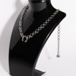 Spiked Piercing Chain spiked chainmail necklace worn view by silentchxos