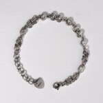 Watcher rhinestone chainmail bracelet in stainless steel by silentchxos