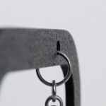 Close Up Image from an titanium clicker for handmade chainmail earrings
